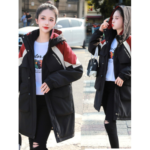 胖MM大碼羊羔毛棉衣服春秋季加絨加厚派克服女200斤洋氣風衣外套 胖MM大碼羊羔毛棉衣服春秋季加絨加厚派克服女200斤洋氣風衣外套