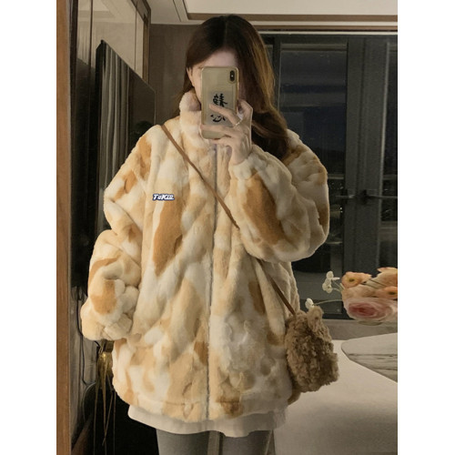 羊羔毛毛絨棉服女秋冬季夾棉2025新款學生大童中長款加絨加厚外套 羊羔毛毛絨棉服女秋冬季夾棉2025新款學生大童中長款加絨加厚外套