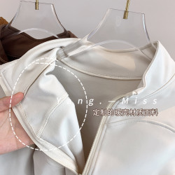 巨顯瘦又保暖的加厚薄絨立領長袖瑜珈外套 秋冬運動夾克健身服女