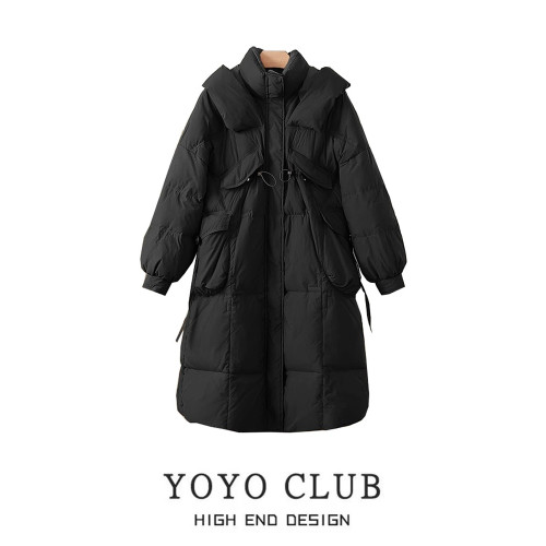 品牌折釦撿漏大碼冬季長款羽絨棉服女韓系寬松加厚過膝棉衣外套潮 品牌折釦撿漏大碼冬季長款羽絨棉服女韓系寬松加厚過膝棉衣外套潮