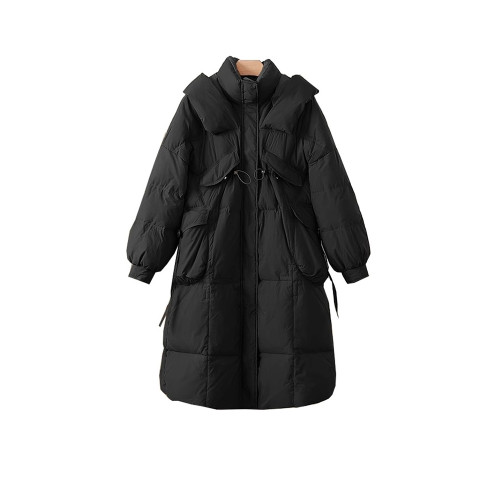 品牌折釦撿漏大碼冬季長款羽絨棉服女韓系寬松加厚過膝棉衣外套潮 品牌折釦撿漏大碼冬季長款羽絨棉服女韓系寬松加厚過膝棉衣外套潮