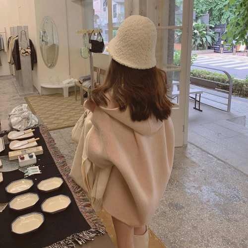 美式復古毛呢大衣女秋冬2025高級感氣質寬松小個子加絨中長款外套 美式復古毛呢大衣女秋冬2025高級感氣質寬松小個子加絨中長款外套