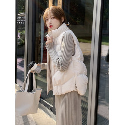 冬季羽絨馬甲外套女2025新款小個子短款背心棉服馬夾洋氣時髦棉襖