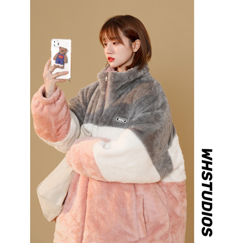 兩面穿羊羔毛外套女胖mm大碼加絨保暖棉衣學生chic港風溫柔系棉服 兩面穿羊羔毛外套女胖mm大碼加絨保暖棉衣學生chic港風溫柔系棉服