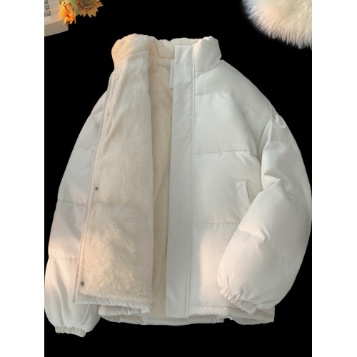 兩面穿羊羔毛外套女胖mm大碼加絨保暖棉衣學生chic港風溫柔系棉服 兩面穿羊羔毛外套女胖mm大碼加絨保暖棉衣學生chic港風溫柔系棉服