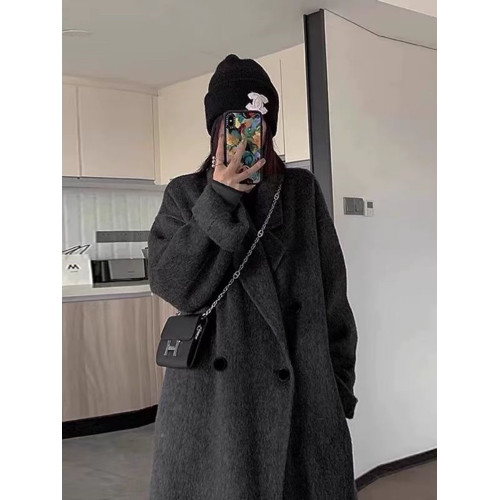 雙面呢大衣女小個子2025秋冬新款高級感羽絨內膽中長款呢子外套 雙面呢大衣女小個子2025秋冬新款高級感羽絨內膽中長款呢子外套