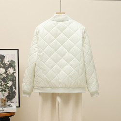 輕薄羽絨棉衣女2024秋冬季新款立領顯瘦短款小棉服外套棒球服棉襖