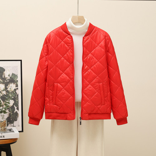 輕薄羽絨棉衣女2024秋冬季新款立領顯瘦短款小棉服外套棒球服棉襖 輕薄羽絨棉衣女2024秋冬季新款立領顯瘦短款小棉服外套棒球服棉襖