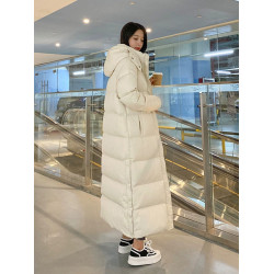 2024冬季新款韓版加長加厚羽絨棉服女長款過膝到腳踝超長外套棉襖