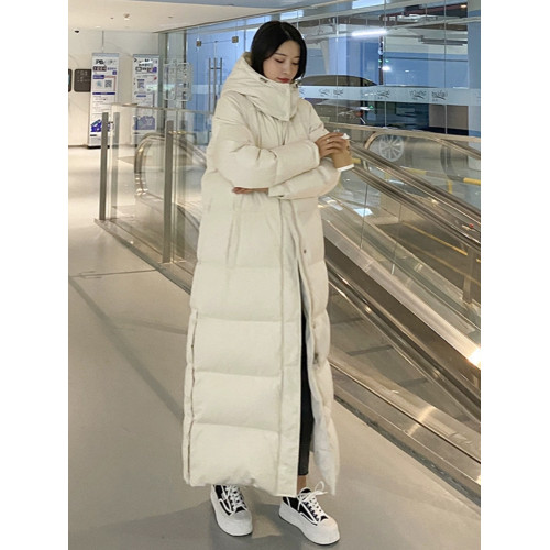 2024冬季新款韓版加長加厚羽絨棉服女長款過膝到腳踝超長外套棉襖 2024冬季新款韓版加長加厚羽絨棉服女長款過膝到腳踝超長外套棉襖