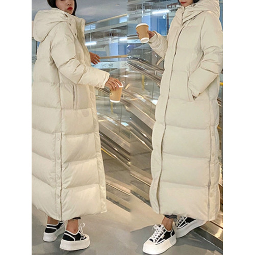 2024冬季新款韓版加長加厚羽絨棉服女長款過膝到腳踝超長外套棉襖 2024冬季新款韓版加長加厚羽絨棉服女長款過膝到腳踝超長外套棉襖