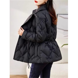 西裝領輕薄羽絨棉服女短款2025年冬季新款小個子收腰修身顯瘦外套