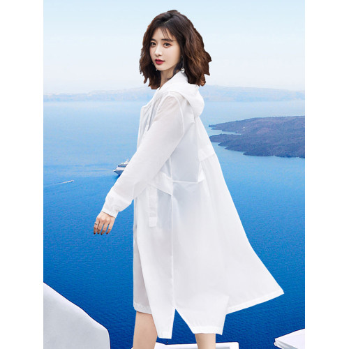 防曬衣風衣外套女夏季中長款2025新款海邊旅遊薄款透氣防曬服罩衫 防曬衣風衣外套女夏季中長款2025新款海邊旅遊薄款透氣防曬服罩衫