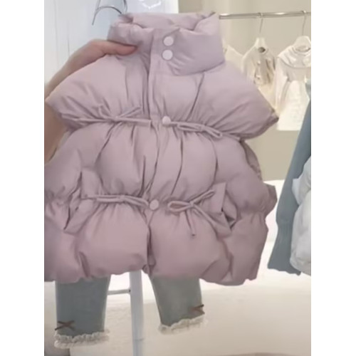 女小童時尚洋氣馬甲2024秋冬裝夾棉背心女寶寶保暖坎肩馬夾冬季潮 女小童時尚洋氣馬甲2024秋冬裝夾棉背心女寶寶保暖坎肩馬夾冬季潮