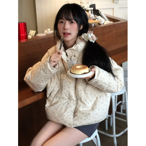 超好看羽絨棉服女2025冬季新款韓系奶呼呼碎花棉襖小個子棉衣外套 超好看羽絨棉服女2025冬季新款韓系奶呼呼碎花棉襖小個子棉衣外套
