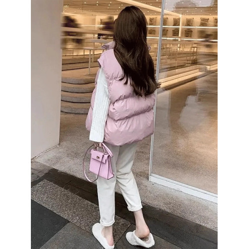 羽絨服馬甲女款2025秋冬新款韓版寬松棉坎肩立領純色棉服背心外套 羽絨服馬甲女款2025秋冬新款韓版寬松棉坎肩立領純色棉服背心外套