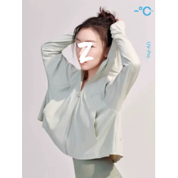 明星同款upf50+冰絲防曬衣女夏季薄款防紫外線外套短款防曬服鬭篷