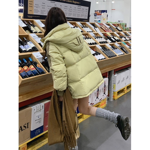 羽絨服女短款2025新款冬季寬松小個子連帽加厚麵包服棉衣棉襖外套