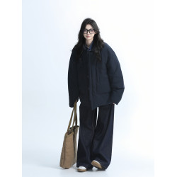 【坐吃山空】國潮牌復古多口袋工裝棉服女設計感小衆冬季加厚外套