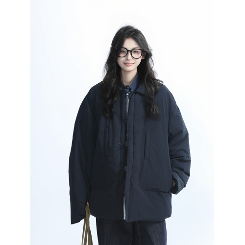 【坐吃山空】國潮牌復古多口袋工裝棉服女設計感小衆冬季加厚外套