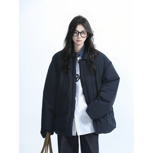 【坐吃山空】國潮牌復古多口袋工裝棉服女設計感小衆冬季加厚外套