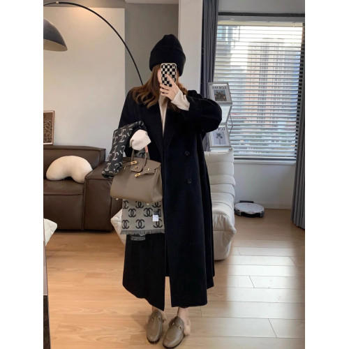 灰色呢子大衣女秋冬季2025新款韓版赫本風氣質毛呢外套中長款加厚 灰色呢子大衣女秋冬季2025新款韓版赫本風氣質毛呢外套中長款加厚