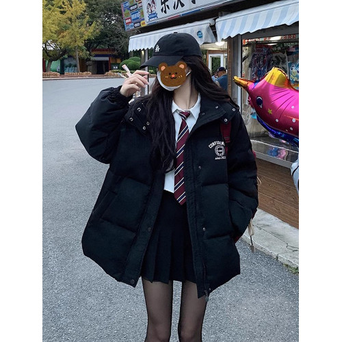 初中高中學生羽絨棉服少女冬季韓版寬松小個子棉襖學院風棉衣外套 初中高中學生羽絨棉服少女冬季韓版寬松小個子棉襖學院風棉衣外套