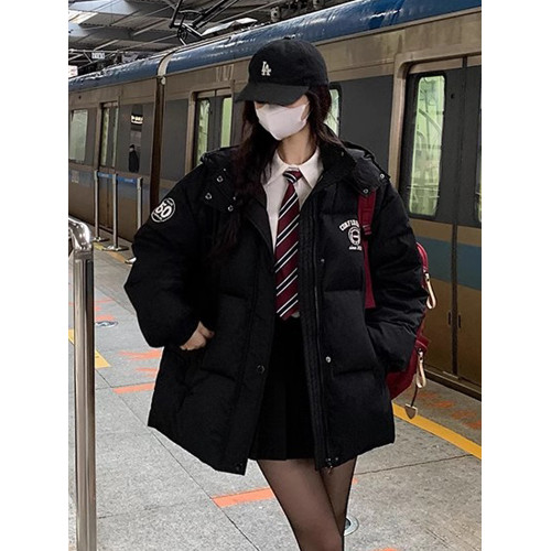 初中高中學生羽絨棉服少女冬季韓版寬松小個子棉襖學院風棉衣外套 初中高中學生羽絨棉服少女冬季韓版寬松小個子棉襖學院風棉衣外套