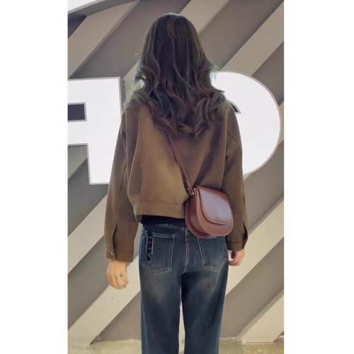 秋季今年流行的漂亮小香風超好看短款咖色外套女春秋2025新款爆款 秋季今年流行的漂亮小香風超好看短款咖色外套女春秋2025新款爆款