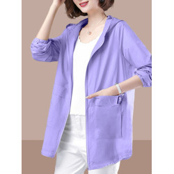 防曬衣女大碼2025新款夏季中長款透氣防紫外線寬松長袖防曬服外套