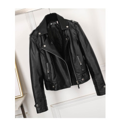 皮衣外套女短款2025春秋季新款PU機車初春百搭學生小個子皮夾克潮