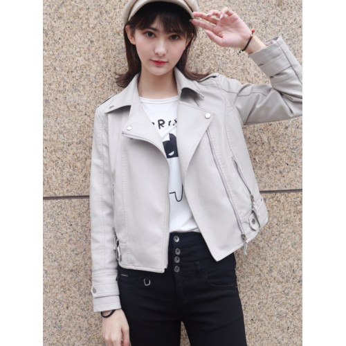 皮衣外套女短款2025春秋季新款PU機車初春百搭學生小個子皮夾克潮