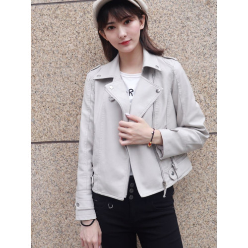 皮衣外套女短款2025春秋季新款PU機車初春百搭學生小個子皮夾克潮