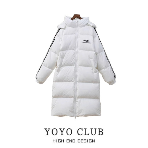 品牌折釦大碼冬季連帽長款羽絨棉襖女過膝加厚棉衣棉服外套麵包服 品牌折釦大碼冬季連帽長款羽絨棉襖女過膝加厚棉衣棉服外套麵包服