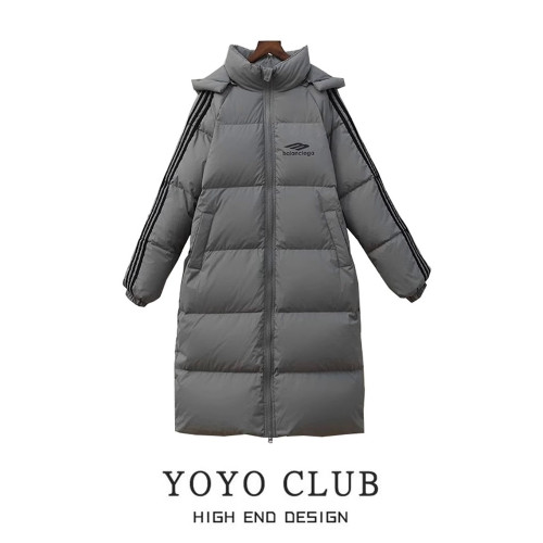 品牌折釦大碼冬季連帽長款羽絨棉襖女過膝加厚棉衣棉服外套麵包服 品牌折釦大碼冬季連帽長款羽絨棉襖女過膝加厚棉衣棉服外套麵包服