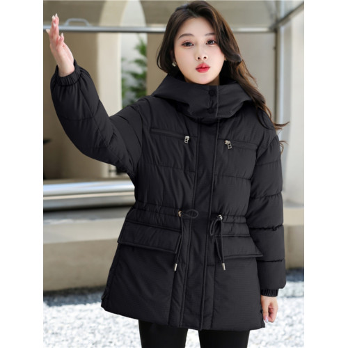 高級棉衣女中長款2025冬季新款寬松加厚抽繩收腰休閒連帽保暖外套 高級棉衣女中長款2025冬季新款寬松加厚抽繩收腰休閒連帽保暖外套