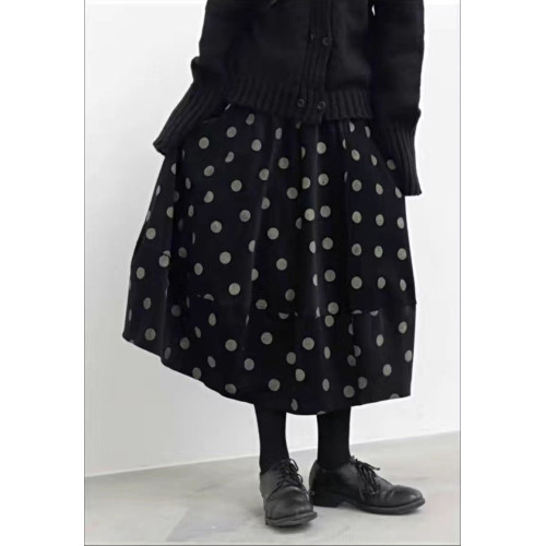 1996日系森女波點燈芯絨半身裙女秋冬小衆設計花苞感中長裙不討喜