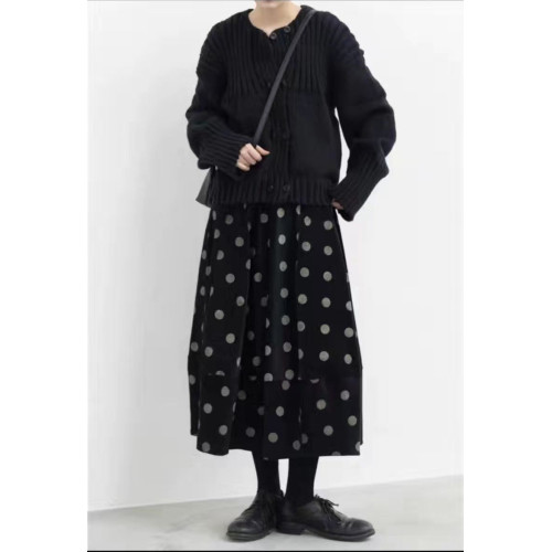 1996日系森女波點燈芯絨半身裙女秋冬小衆設計花苞感中長裙不討喜