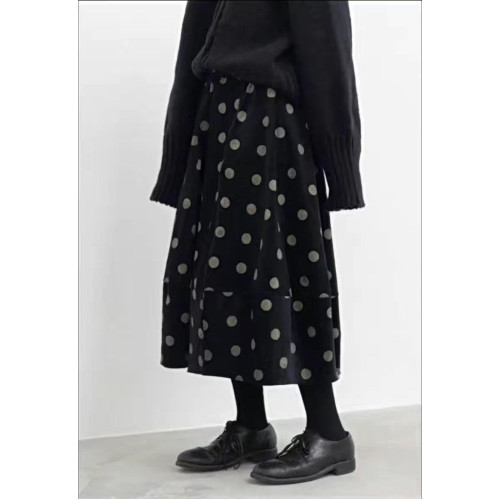 1996日系森女波點燈芯絨半身裙女秋冬小衆設計花苞感中長裙不討喜