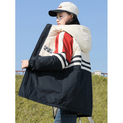 中學生棉衣外套加絨女初中生秋季新款少女高中生棉服加厚上衣韓版 中學生棉衣外套加絨女初中生秋季新款少女高中生棉服加厚上衣韓版