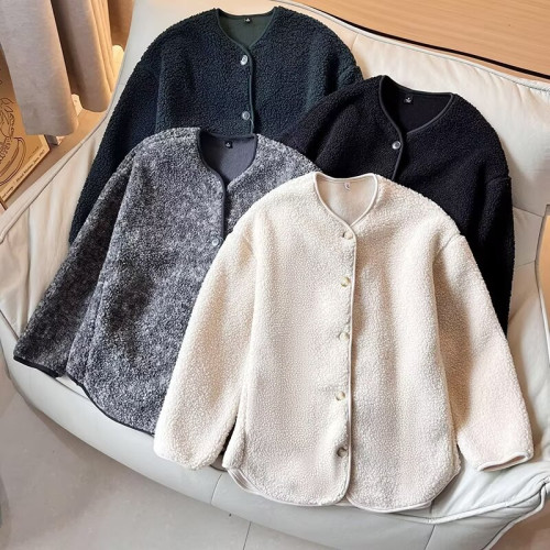 女裝仿羊羔絨搖粒絨休閒開衫/長袖外套25秋冬新款R470139/479616 女裝仿羊羔絨搖粒絨休閒開衫/長袖外套25秋冬新款R470139/479616