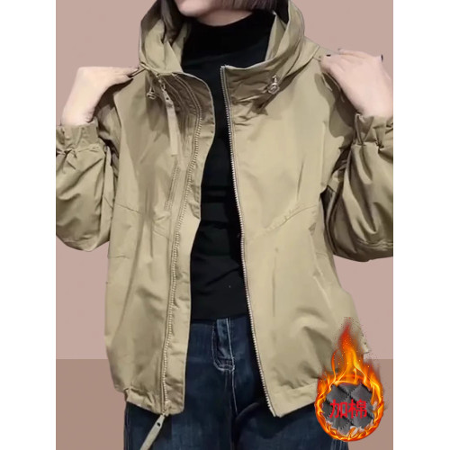 2025秋冬季新款女士短外套加絨加厚爆款沖鋒衣小個子大碼女裝棉服 2025秋冬季新款女士短外套加絨加厚爆款沖鋒衣小個子大碼女裝棉服