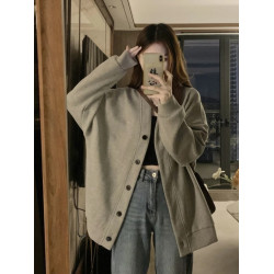 衛衣外套女2025春夏秋開衫韓系慵懶風上衣寬松氣質薄款早秋衣服潮