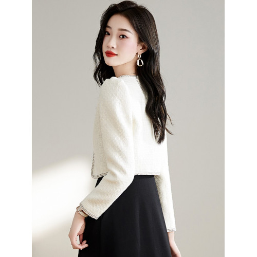 小香風外套女2025春秋新款高級感氣質韓系精緻開衫小個子短款上衣 小香風外套女2025春秋新款高級感氣質韓系精緻開衫小個子短款上衣