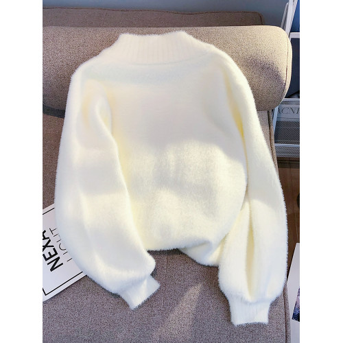 仙女溫柔系針織外套女2025春秋新款寬松韓系白色軟糯開衫上衣潮 仙女溫柔系針織外套女2025春秋新款寬松韓系白色軟糯開衫上衣潮