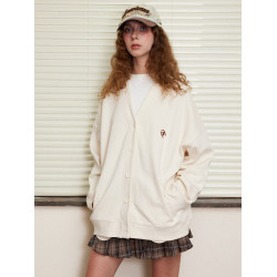 Beikastudio黑色衛衣外套女25春美式寬松重磅400g華夫格加厚開衫