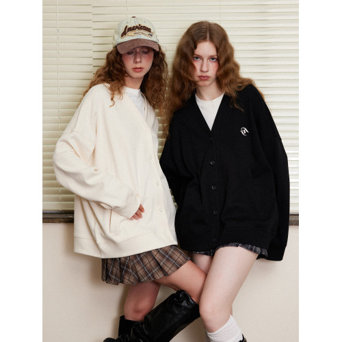 Beikastudio黑色衛衣外套女25春美式寬松重磅400g華夫格加厚開衫 Beikastudio黑色衛衣外套女25春美式寬松重磅400g華夫格加厚開衫