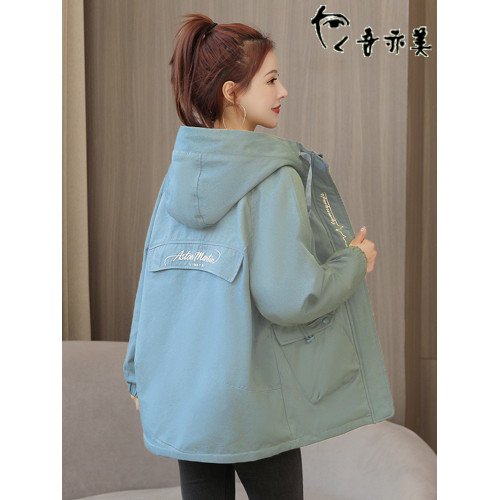 秋冬加絨加厚外套女韓版寬松中長款棉衣棉服學生百搭羊羔絨派克服