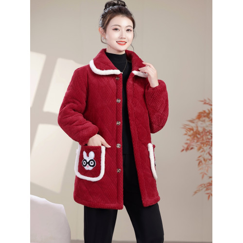 中長款金絲絨棉服冬季女裝棉襖加厚加絨省服保暖罩衣加肥加大外套 中長款金絲絨棉服冬季女裝棉襖加厚加絨省服保暖罩衣加肥加大外套