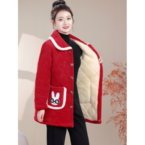 中長款金絲絨棉服冬季女裝棉襖加厚加絨省服保暖罩衣加肥加大外套 中長款金絲絨棉服冬季女裝棉襖加厚加絨省服保暖罩衣加肥加大外套